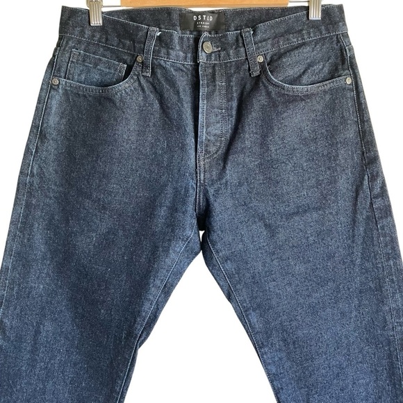 DSTLD Straight Fit Jeans Solid Dark Wash Grey Stitch Streetwear Casual Sz 32x30 - Picture 3 of 15